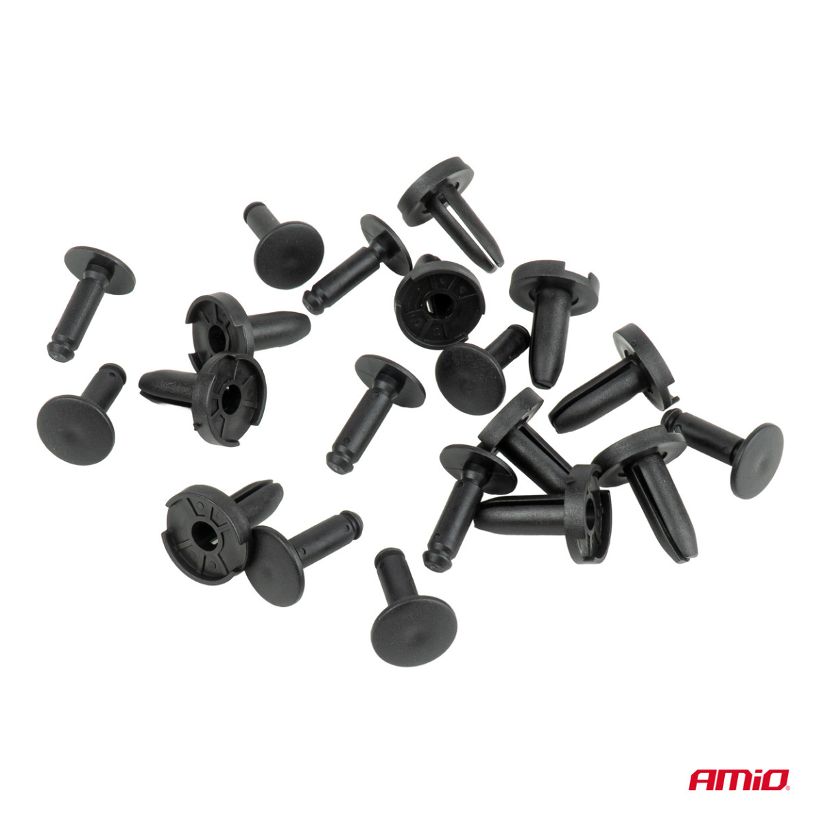 Spreizclips-Set 23,5 mm, Ø 8 mm, 10 Stück, AMIO-05038