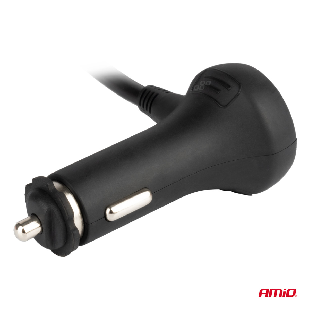 Verlängerungssteckdose mit Voltmeter, USB und USB-C 12-24 V, AMIO-03781