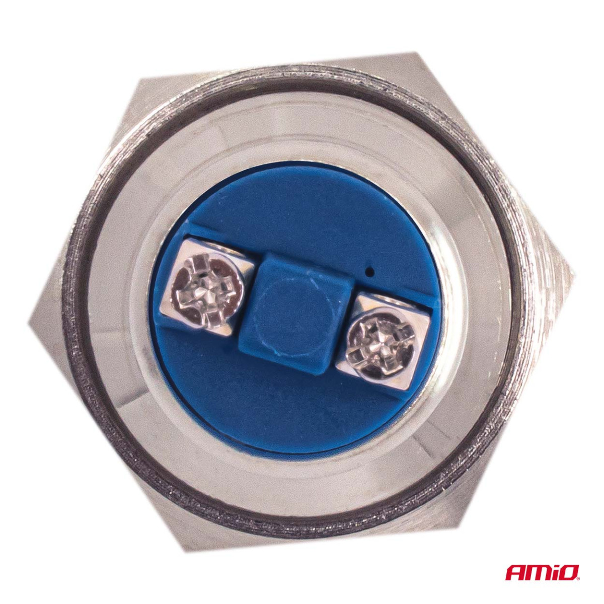 Flacher runder Momenttaster, 19 mm, 5 A, 12/230 V AMIO-04436