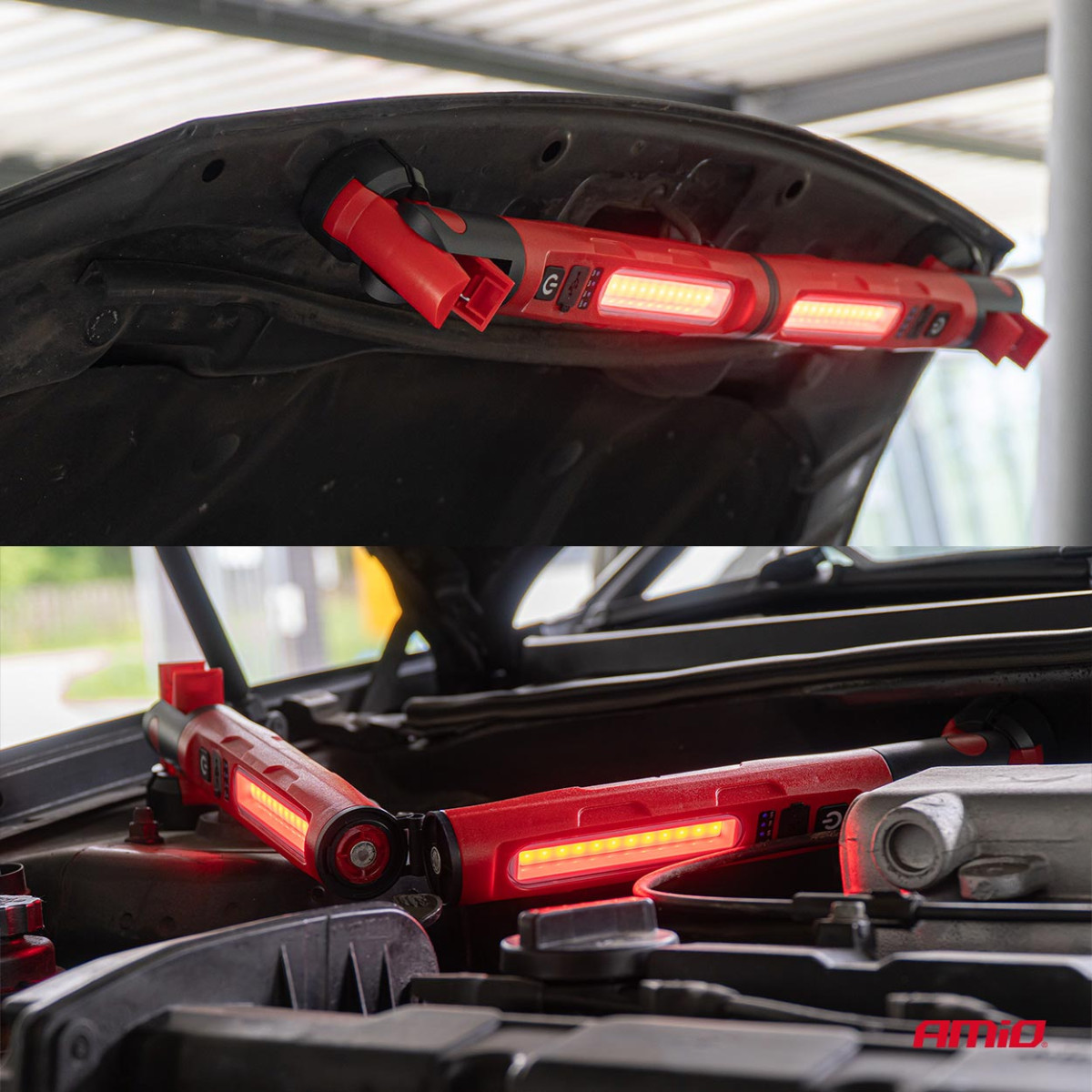 Klappbare LED-Inspektionsleuchte mit Magnet, 4000 mAh, AMIO-05025