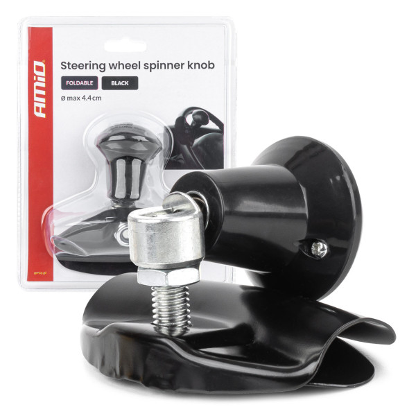 Klappbarer Lenkradknauf, schwarz, AMIO-04973