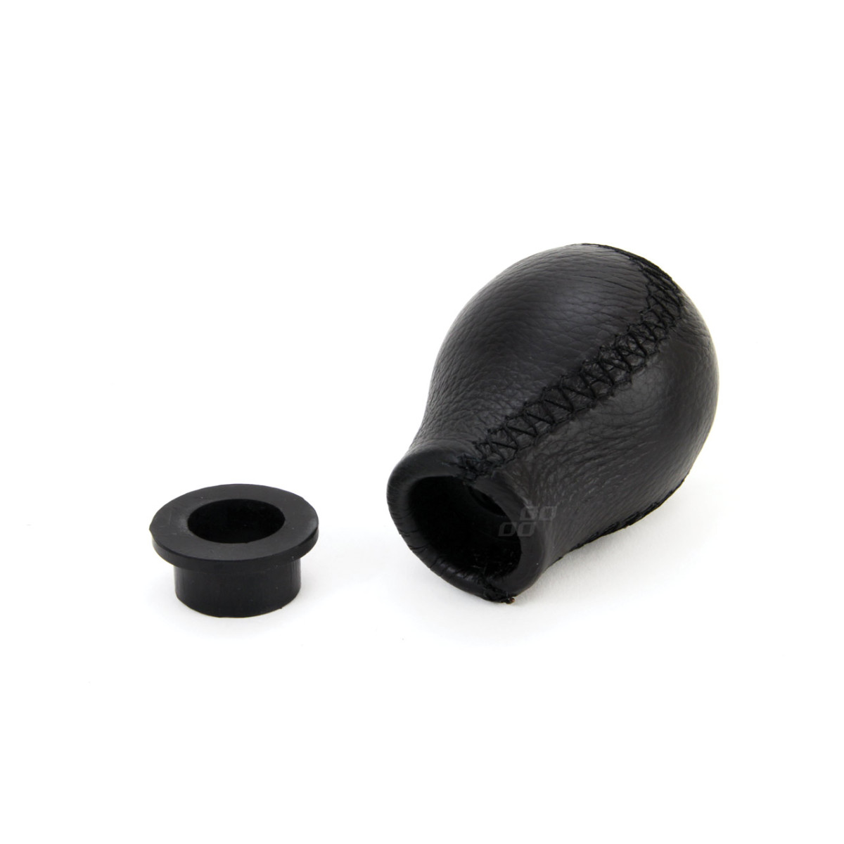 Schaltknauf, Leder, schwarzer Faden