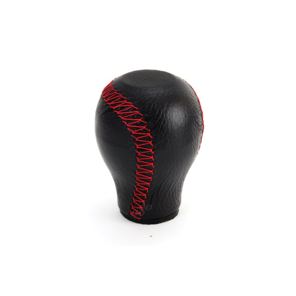 Schaltknauf, Leder, roter Faden