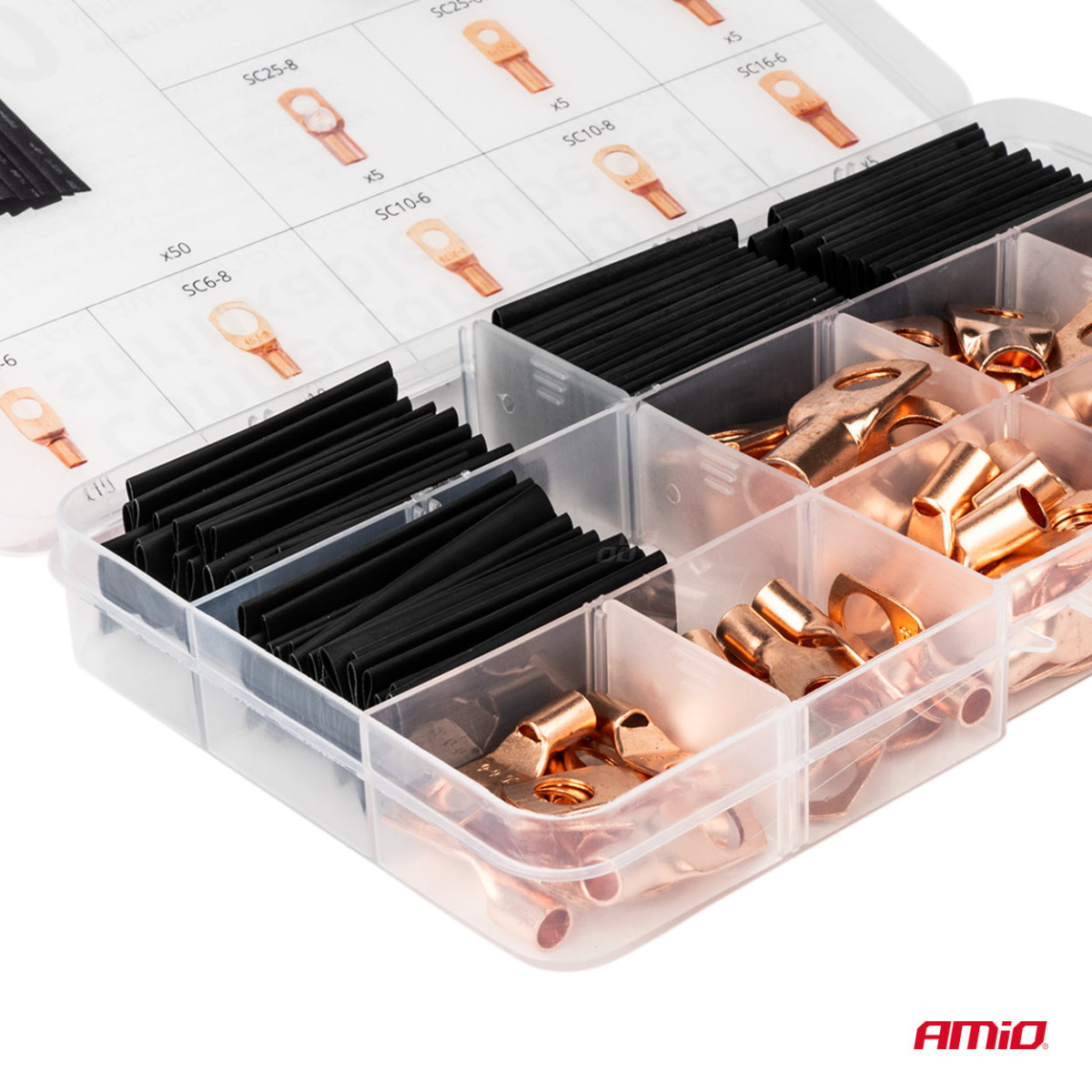 Wärmeschrumpfende Drahtverbinder und -schläuche, 140 Stück. AMIO-04121