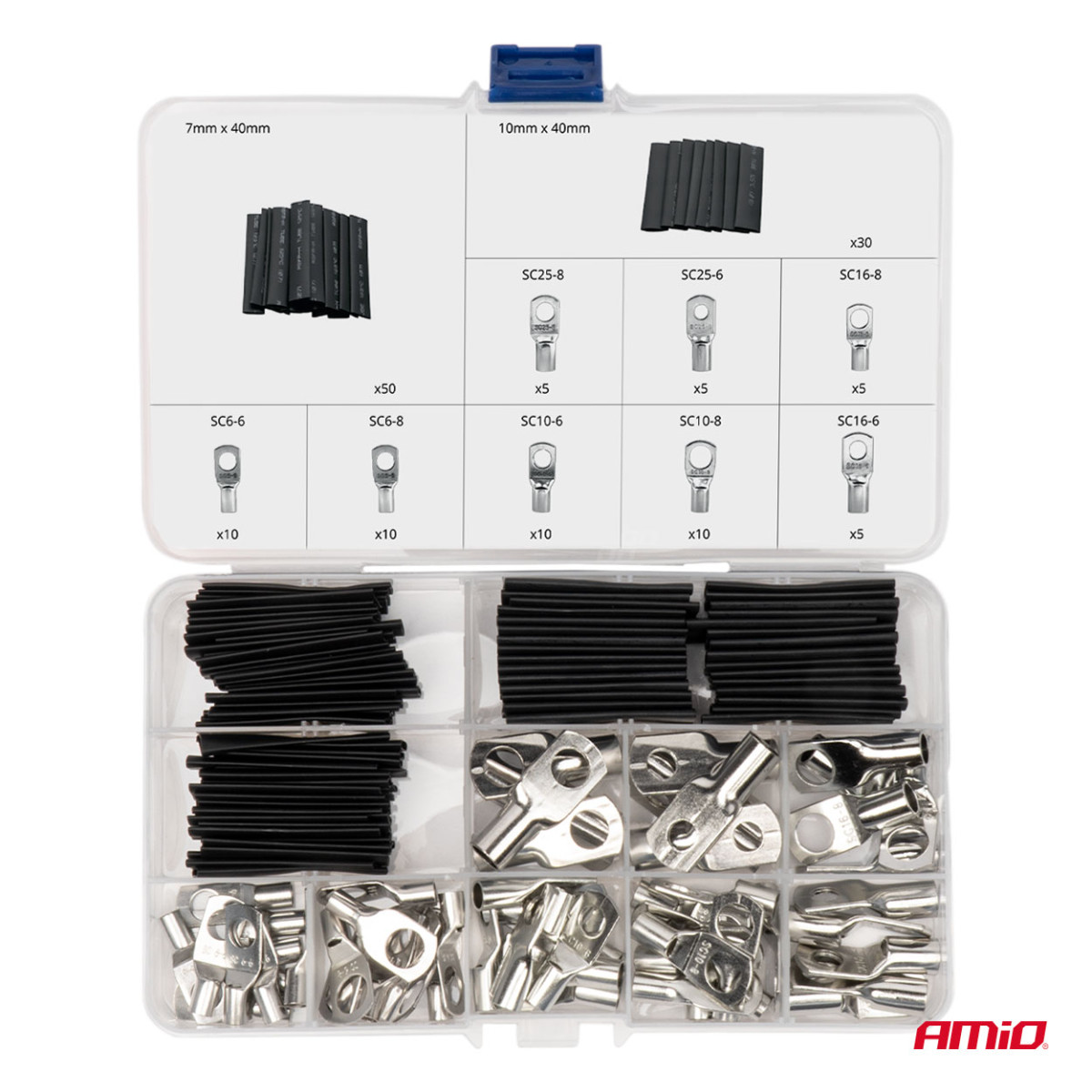 Wärmeschrumpfende Drahtverbinder und -schläuche, 140 Stück. AMIO-04122