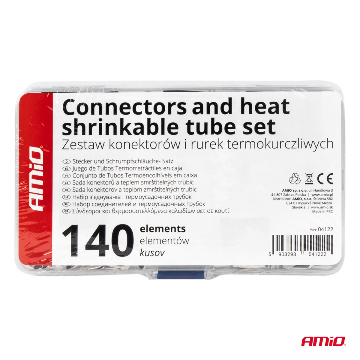 Wärmeschrumpfende Drahtverbinder und -schläuche, 140 Stück. AMIO-04122