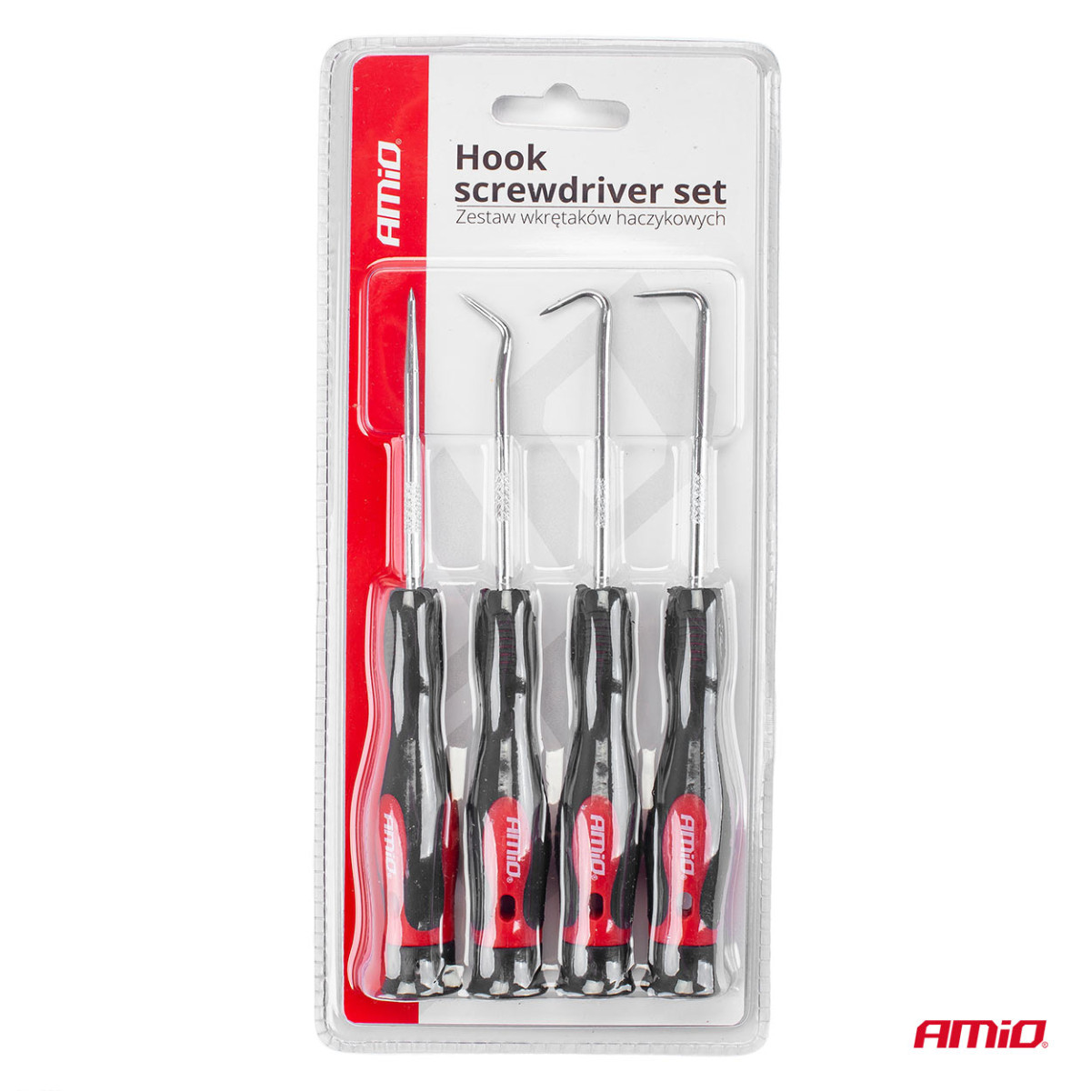 Hakenschraubendreher-Set, 4-teilig, AMIO-02828