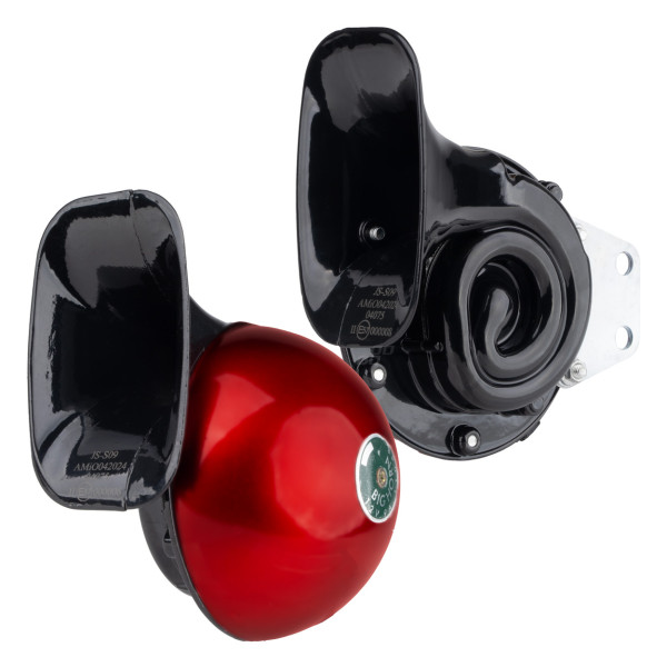 Tonsignal-Set – rot, 2 Stück, 125 mm, 110 dB, 12 V, AMIO-04075