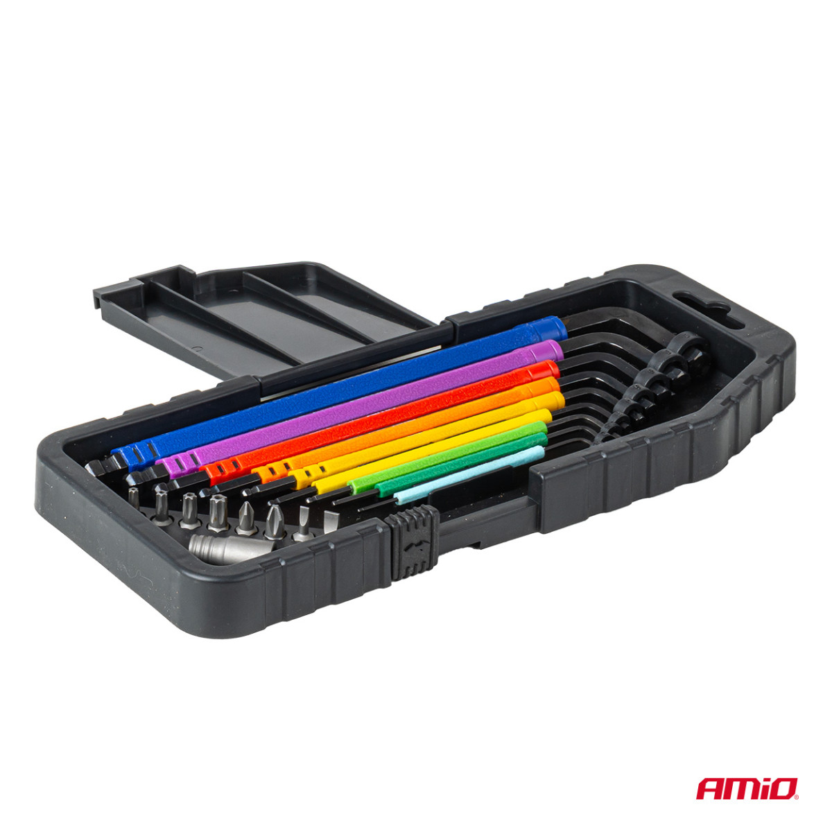 Sechskantschlüssel (Inbus) mit Kugel und Bit-Set, 18-teilig, CR-V AMIO-04787