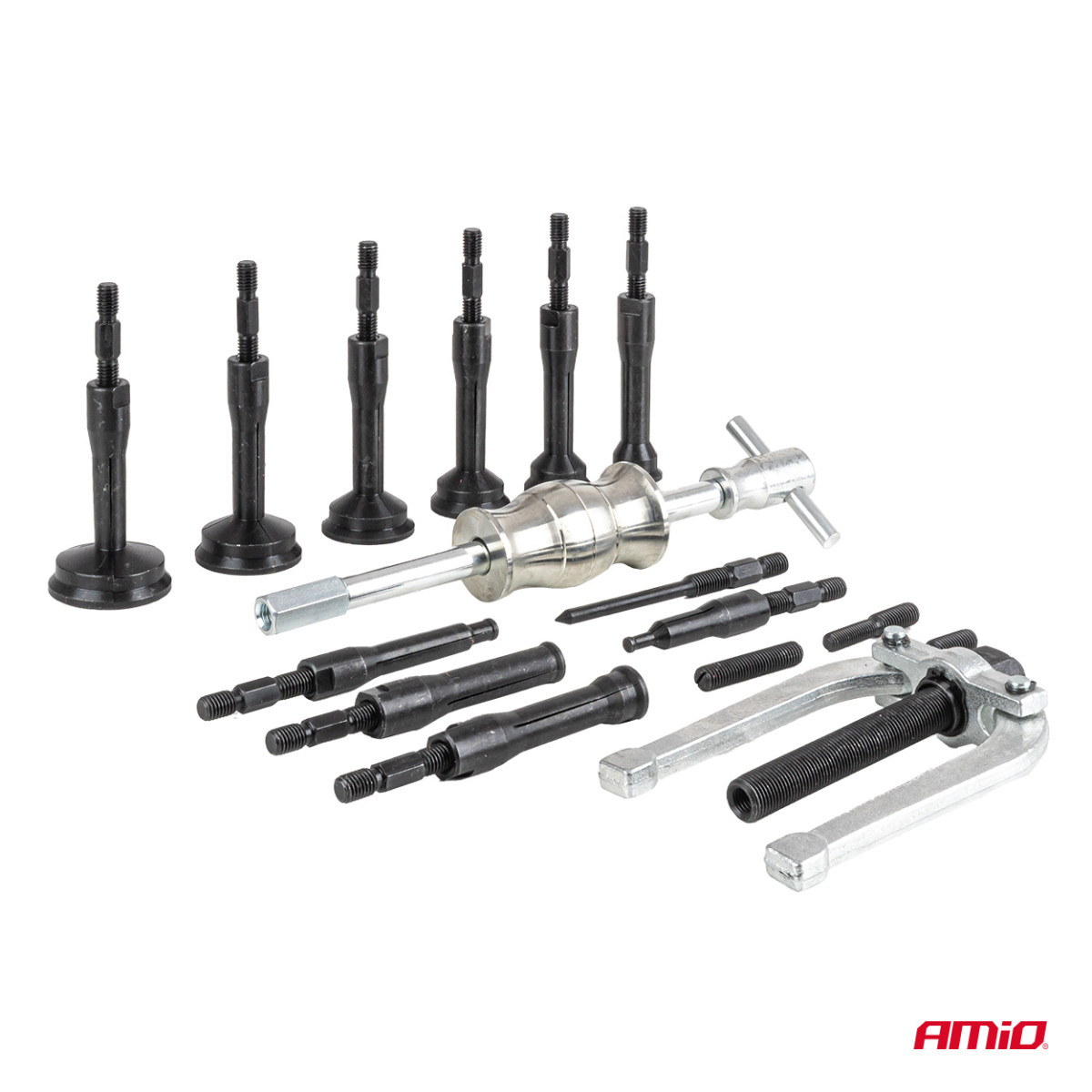 Trägheitshammer zum Ausbau von Lagern 8–58 mm, 16 Stück. AMIO-04758