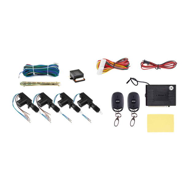 Universelles drahtloses Zentralverriegelungssystem KE14 mit 2 Master- und 2 Slave-Motoren und Fernbedienungen AMIO-01683