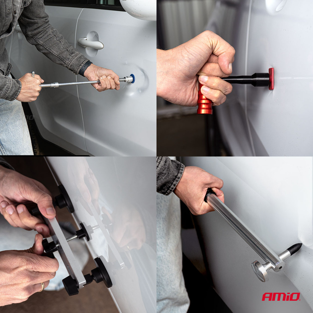 Großes PDR-Karosserie-Ausbeulset mit Tasche, AMIO-04600