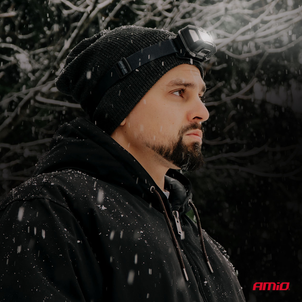 Wiederaufladbare LED-Stirnlampe 2×XPG + 10 SMD, 1800 mAh, SUPERHELL (BATT) AMIO-04668