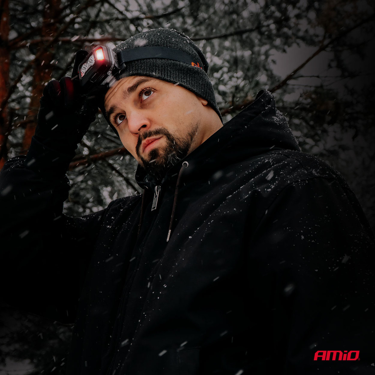 Wiederaufladbare LED-Stirnlampe 2×XPG + 10 SMD, 1800 mAh, SUPERHELL (BATT) AMIO-04668