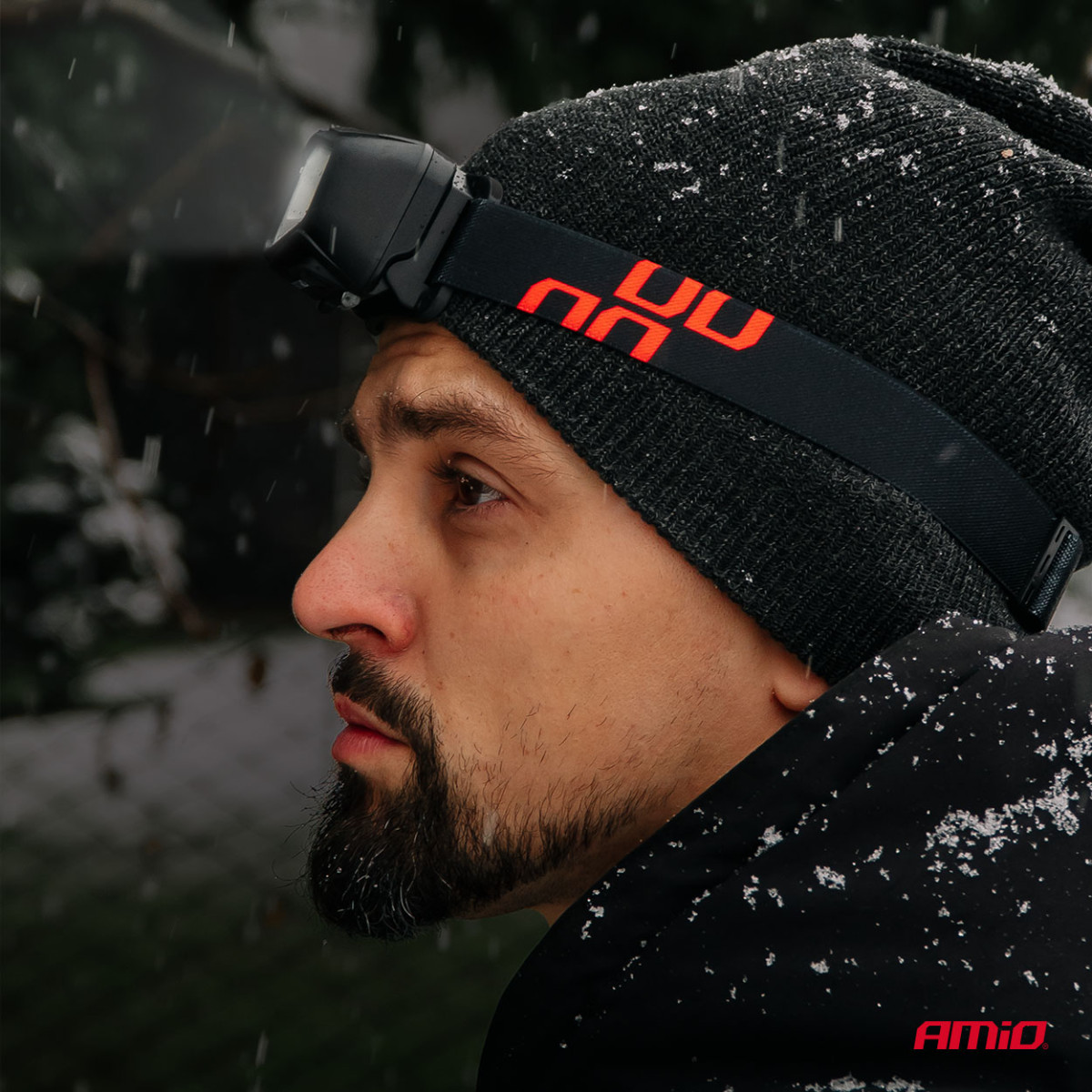 Wiederaufladbare LED-Stirnlampe COB mit Bewegungssensor, 1800 mAh AMIO-04666