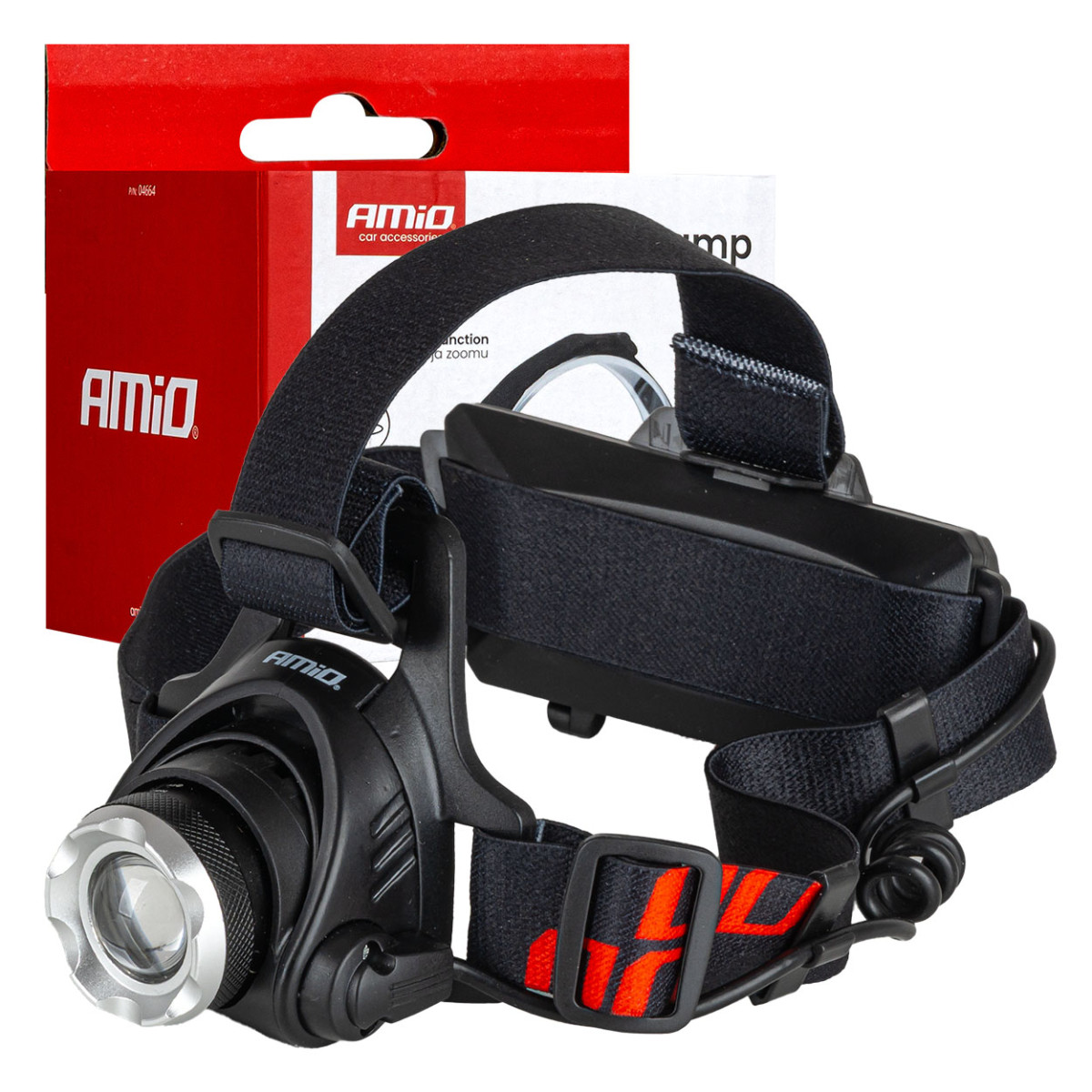 Wiederaufladbare LED-Stirnlampe T6 3600mAh AMIO-04664