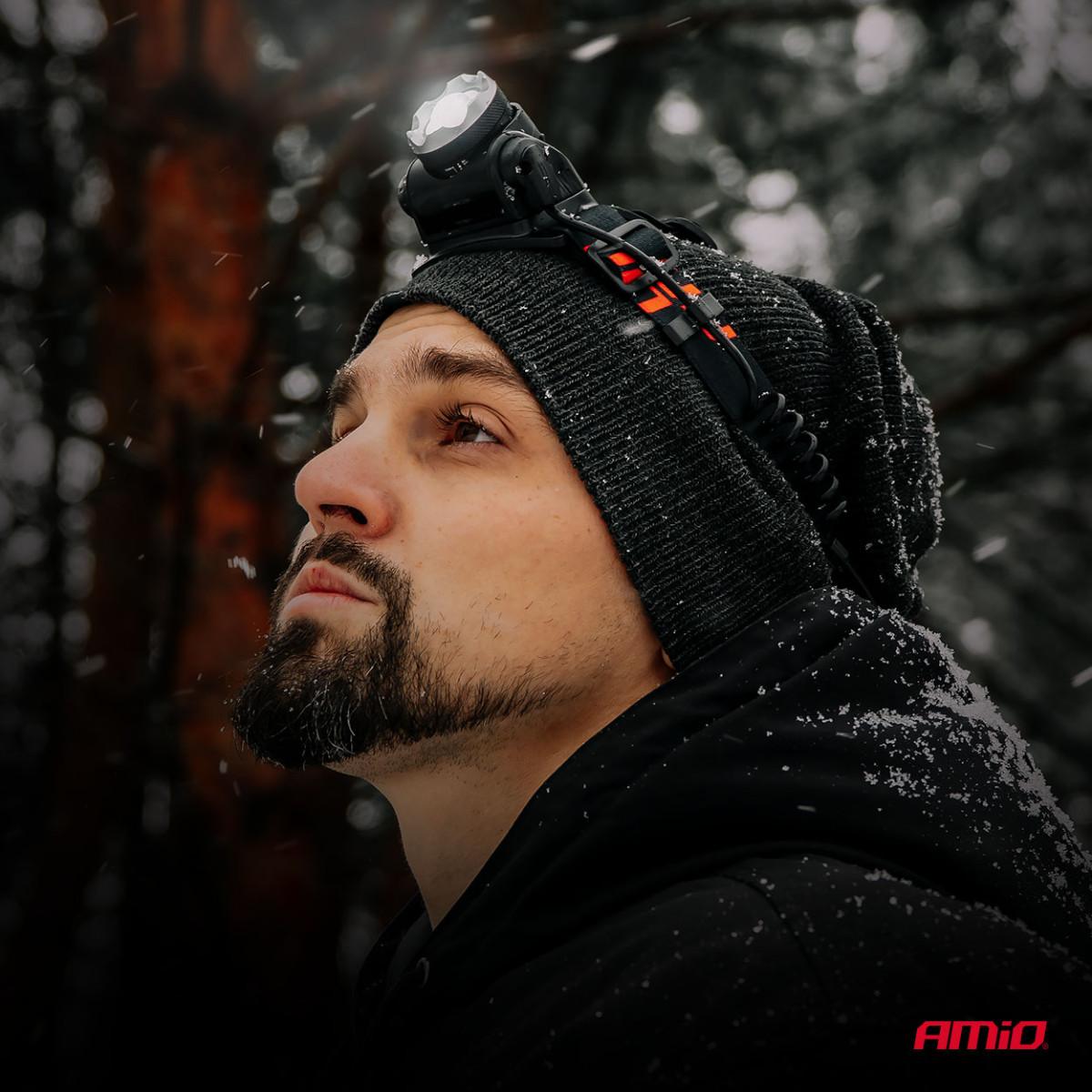 Wiederaufladbare LED-Stirnlampe T6 3600mAh AMIO-04664