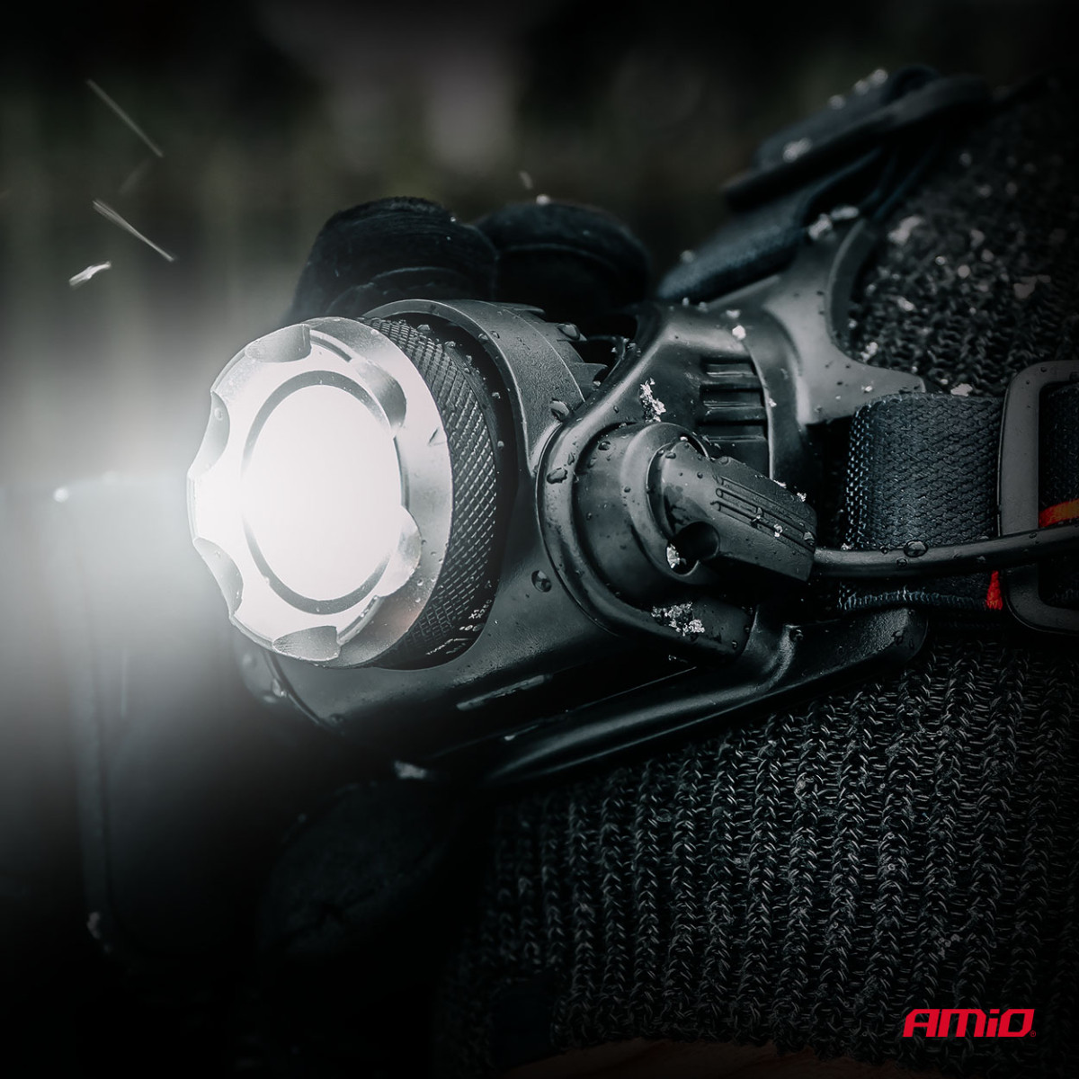 Wiederaufladbare LED-Stirnlampe T6 3600mAh AMIO-04664