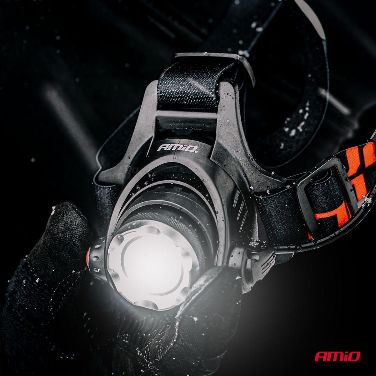 Wiederaufladbare LED-Stirnlampe T6 3600mAh AMIO-04664