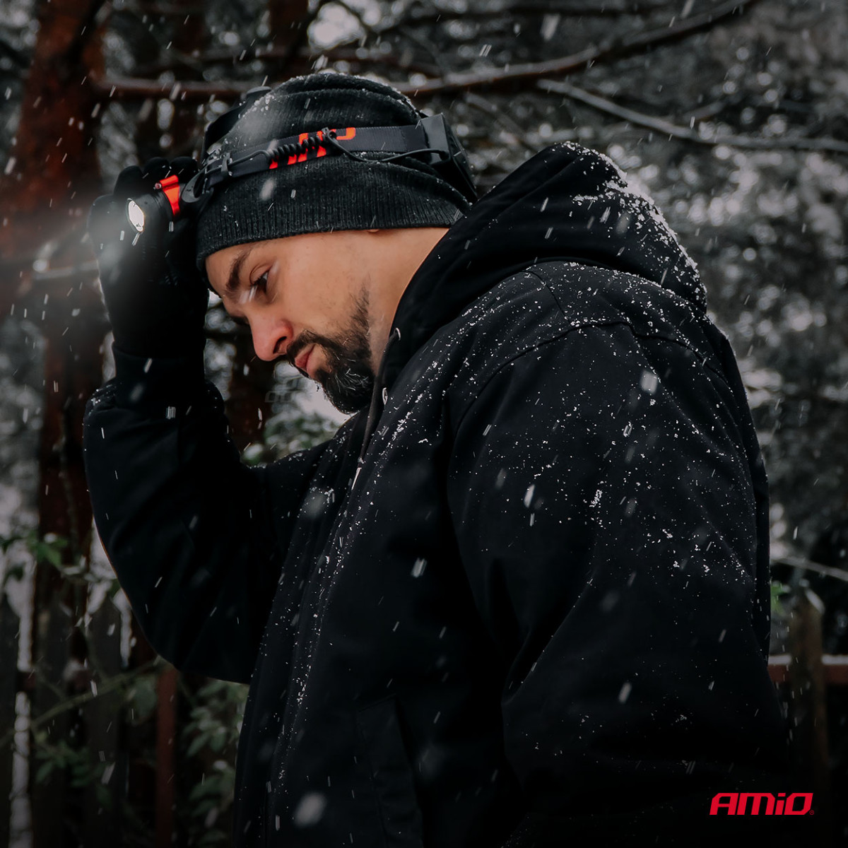 Wiederaufladbare LED-Stirnlampe T6, 3600 mAh AMIO-04665