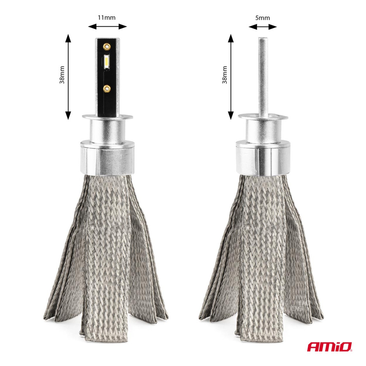 LED-Scheinwerferlampen FLEX+ Serie H1 CAN-Bus 6000K 12-24V AMIO-03655