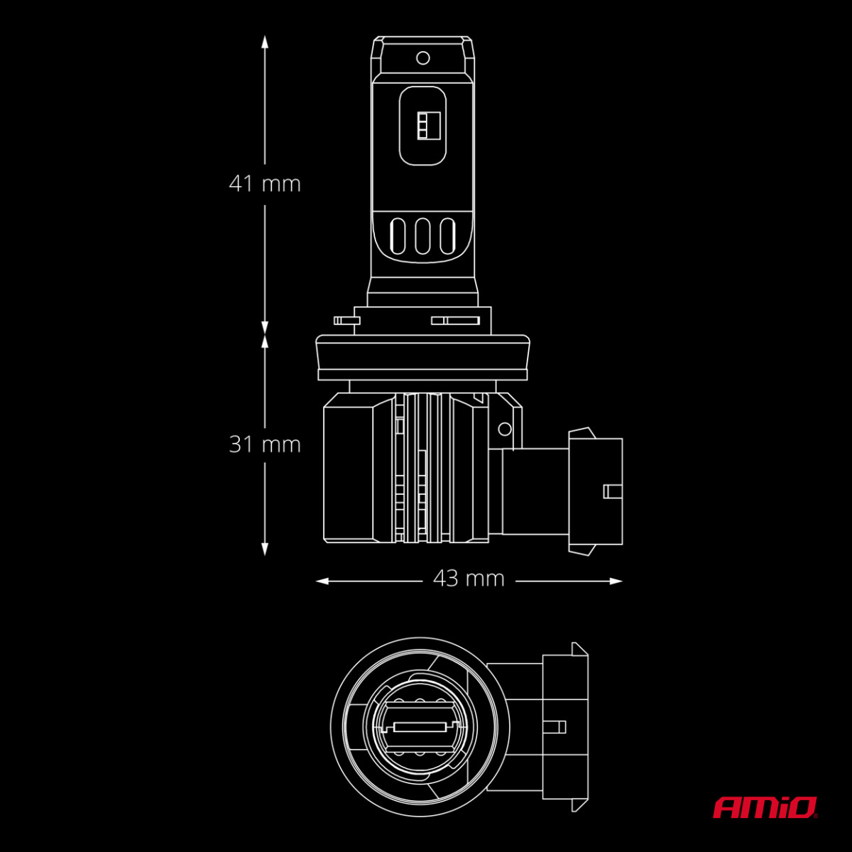 LED-Autolampen H8/H9/H11/H16 F26 PRO LumiTec LIMITED +130% DUO FULL CANBUS 12V/24V AMIO-04873