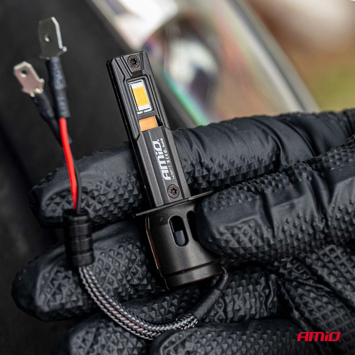 LED-Scheinwerferlampen Serie F25 PRO BLACK FULL CANBUS H1 68W 12V 24V AMIO-04717