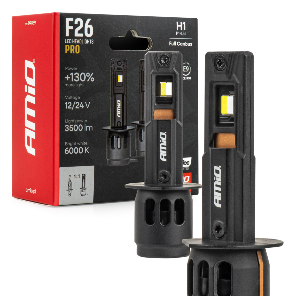 LED-Autolampen H1 F26 PRO LumiTec LIMITED +130% DUO FULL CANBUS 12V/24V AMIO-04869