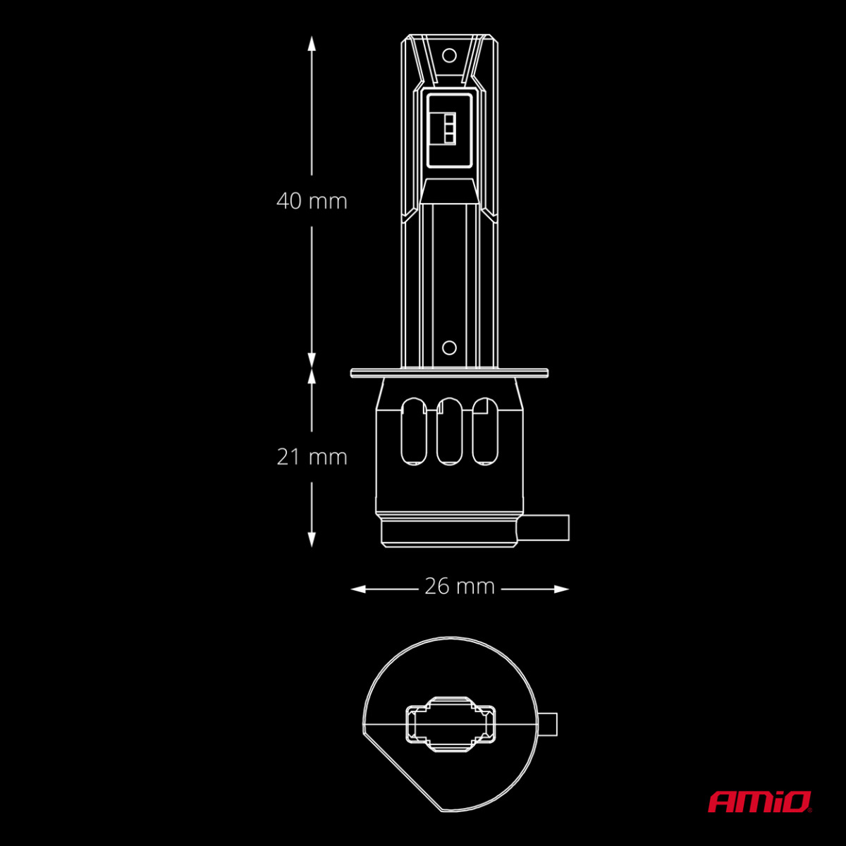 LED-Autolampen H1 F26 PRO LumiTec LIMITED +130% DUO FULL CANBUS 12V/24V AMIO-04869