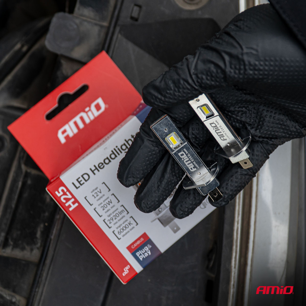 LED-Scheinwerferlampen H25 CANBUS H1 12V 20W AMIO-04709
