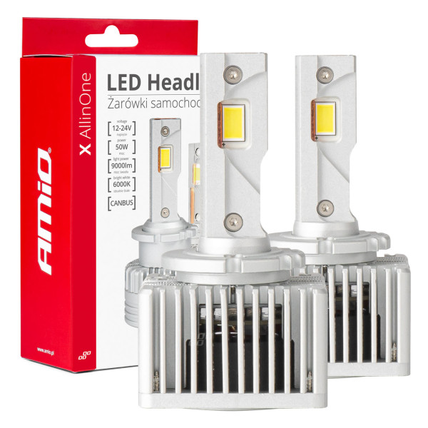 LED-Scheinwerferlampen X AllinOne Serie D1S D3S D8S CAN-Bus 6000K AMIO-03669