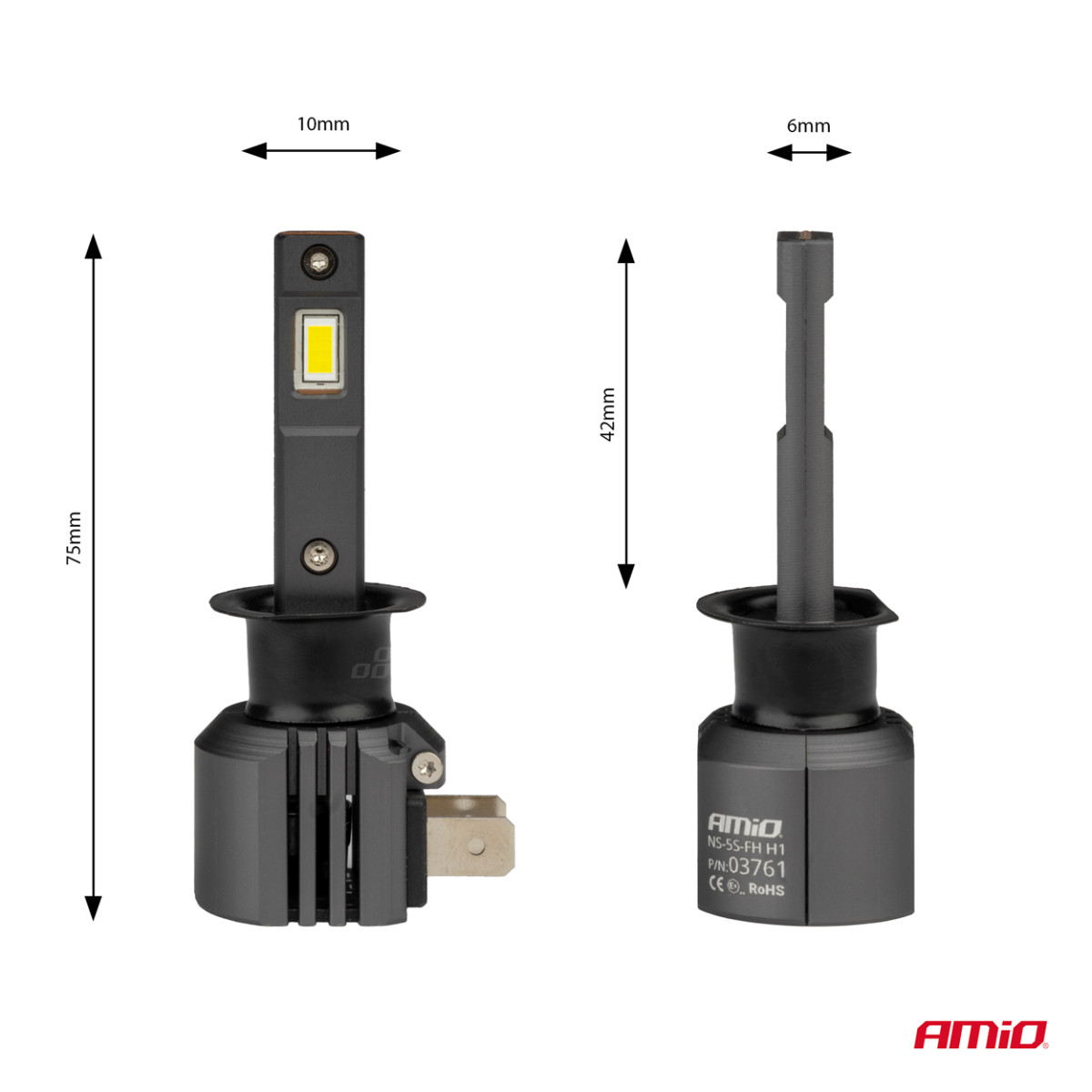 LED-Scheinwerferlampen der X4-Serie AVIATOR H1 6500K max 44W AMIO-03761