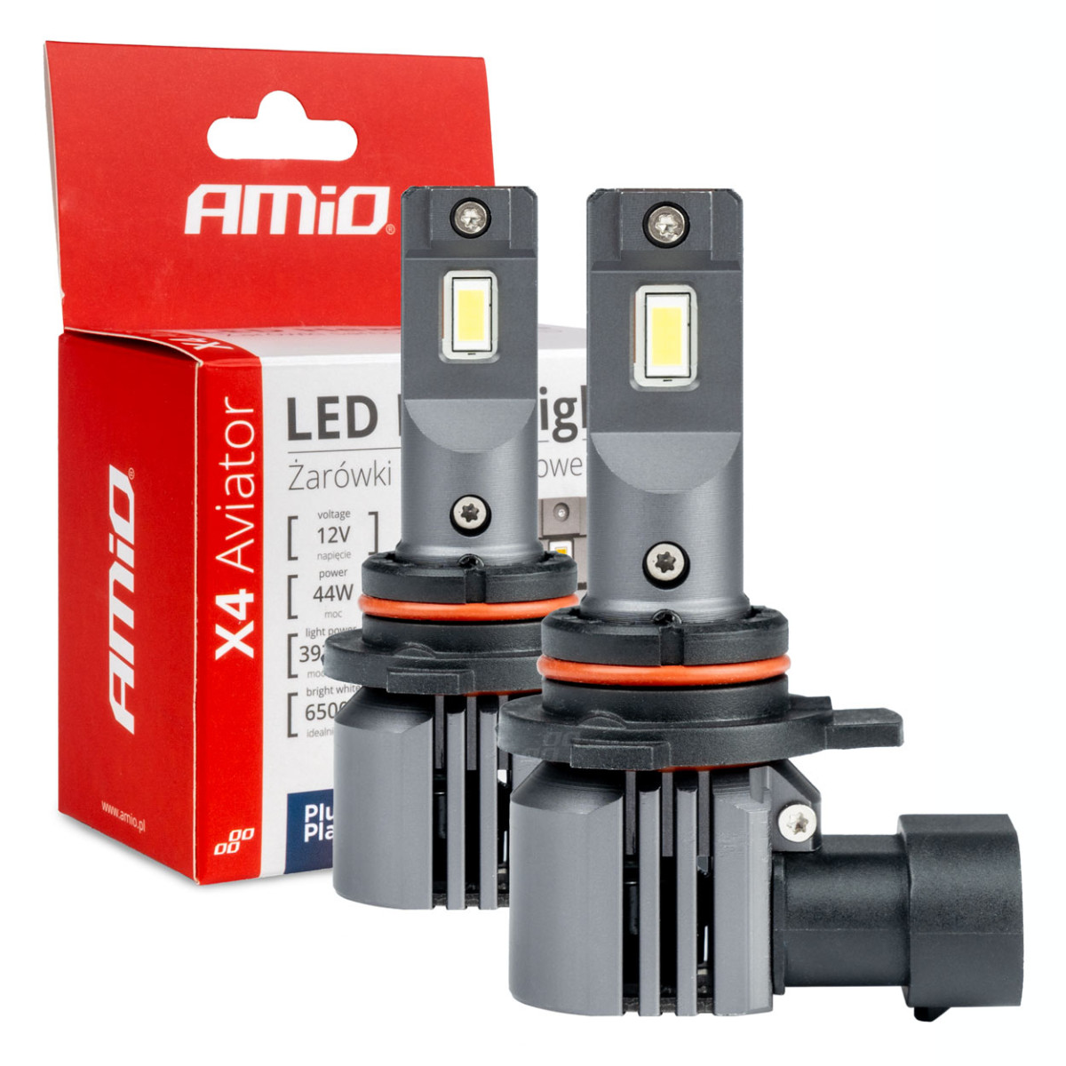 LED-Scheinwerferlampen der X4-Serie AVIATOR HIR2 9012 6500K max 44W AMIO-03768