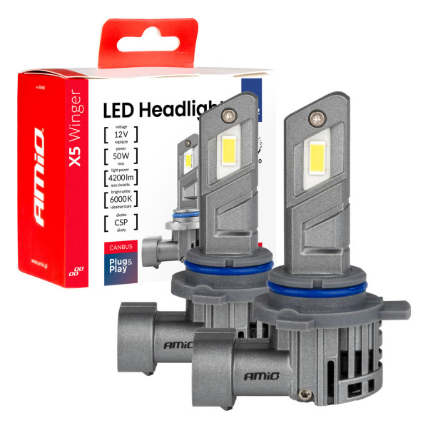 5 LED-Scheinwerferlampen WINGER HIR2 6000K max 50W AMIO-03950