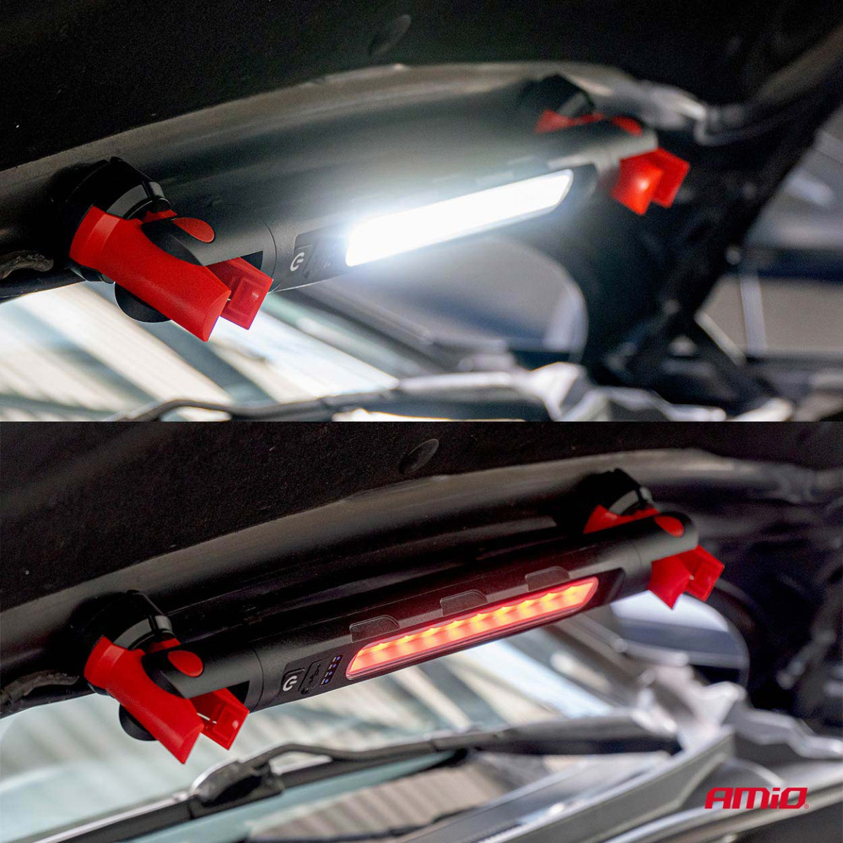 LED-Inspektionsleuchte mit Magnet und Klemme, 4000 mAh, AMIO-05024