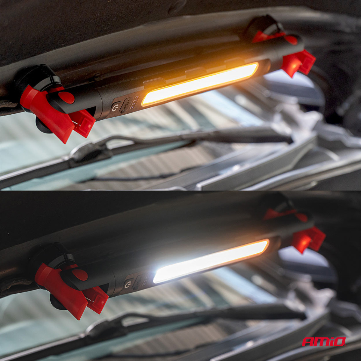 LED-Inspektionsleuchte mit Magnet und Klemme, 4000 mAh, AMIO-05024