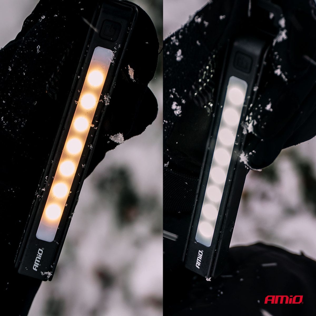 LED-Inspektionsleuchten-Set, 10 Stück, batteriebetrieben, XTE + SMD, 600 mAh, AMIO-04670