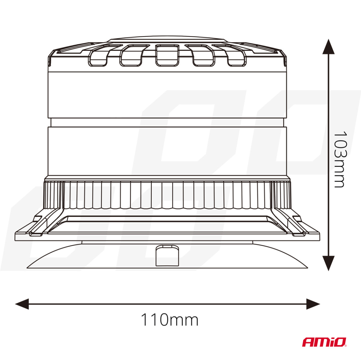 LED-Warnleuchte W29M 12V 24V AMIO-04110