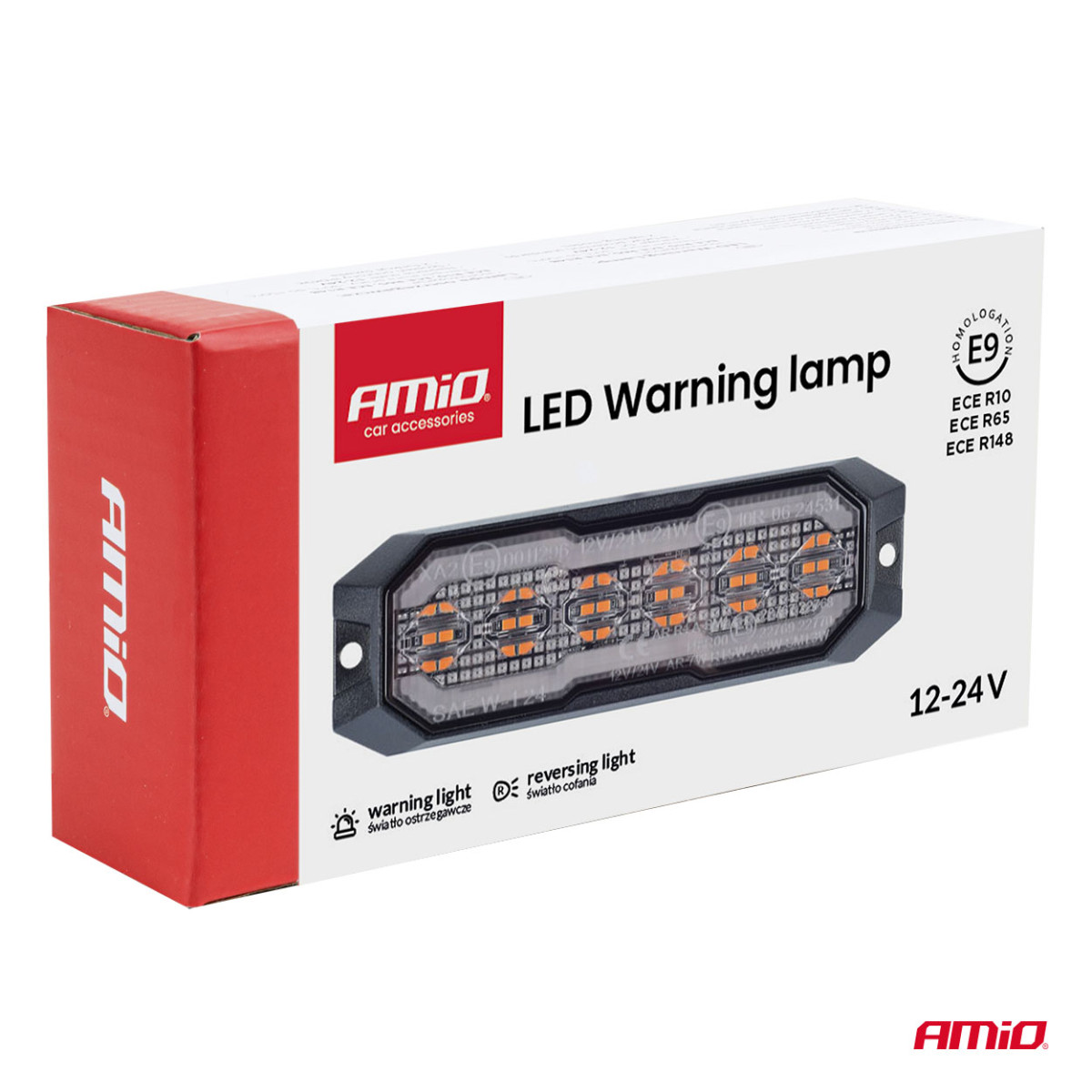 LED-Positionsleuchte mit Rückfahrlicht R65 R148 12V/24V 24W AMIO-04862