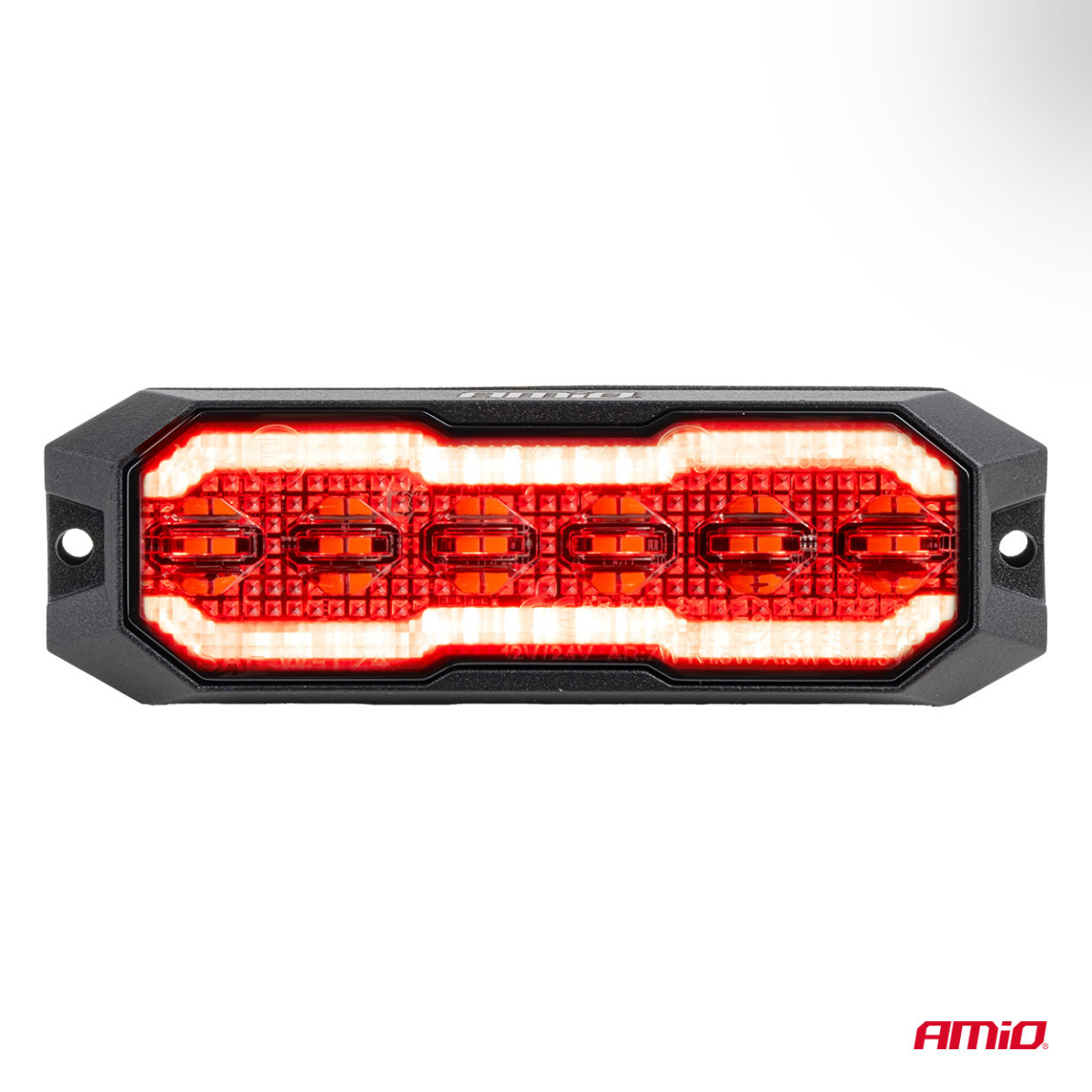 LED-Positionsleuchte mit rotem Positionslicht R65 R148 12V/24V 24W AMIO-04863