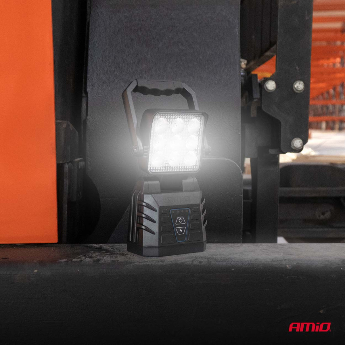 Tragbare LED-Arbeits- und Warnleuchte 15W (BATT) AMIO-04865