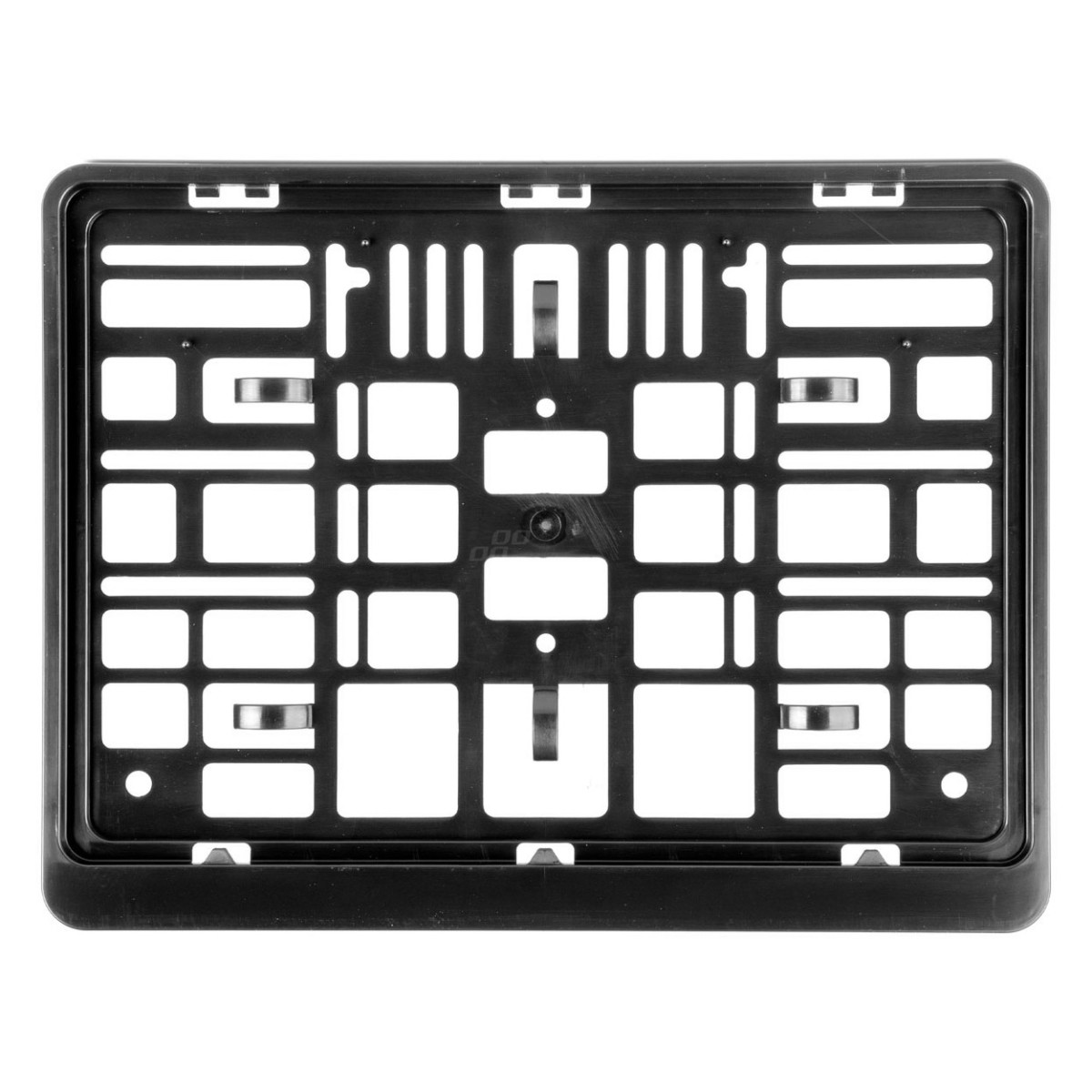 Doppelreihiger Kennzeichenhalter – schwarz, AMIO-02994