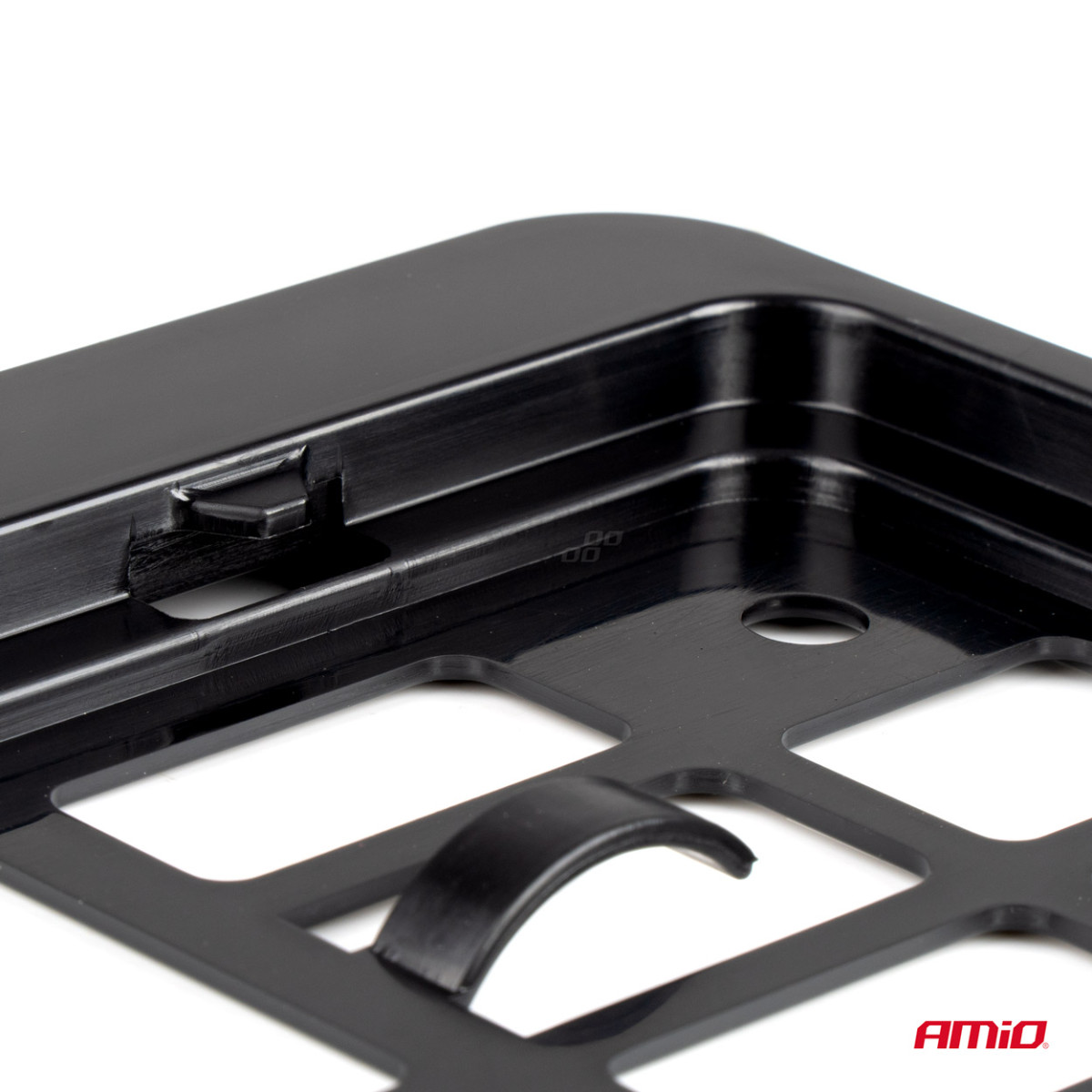 Doppelreihiger Kennzeichenhalter – schwarz, AMIO-02994