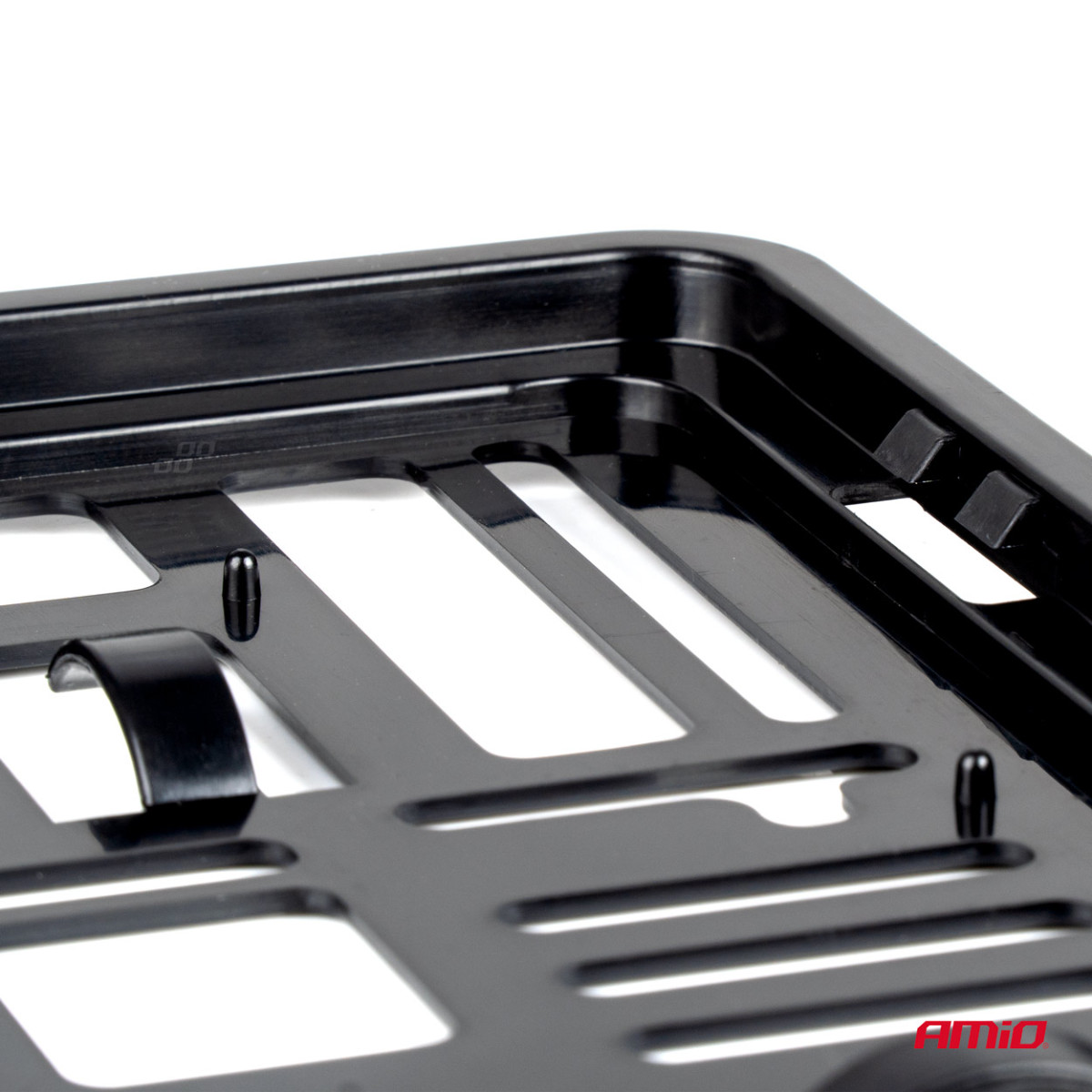 Doppelreihiger Kennzeichenhalter – schwarz, AMIO-02994