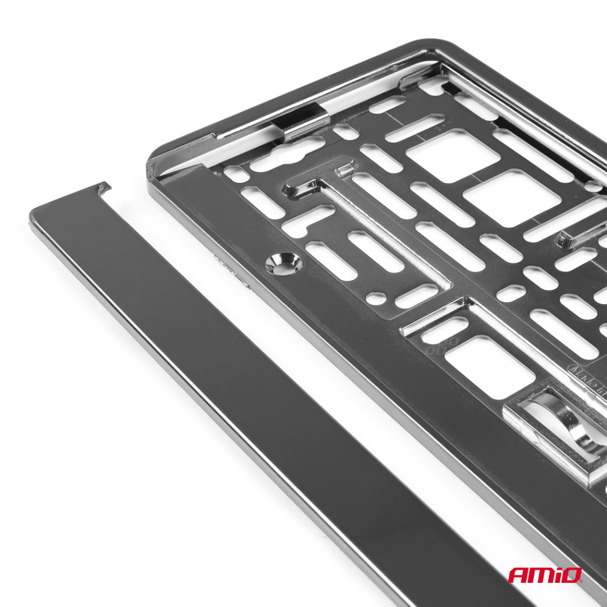 Kennzeichenhalter – metallisches Graphit, AMIO-03173