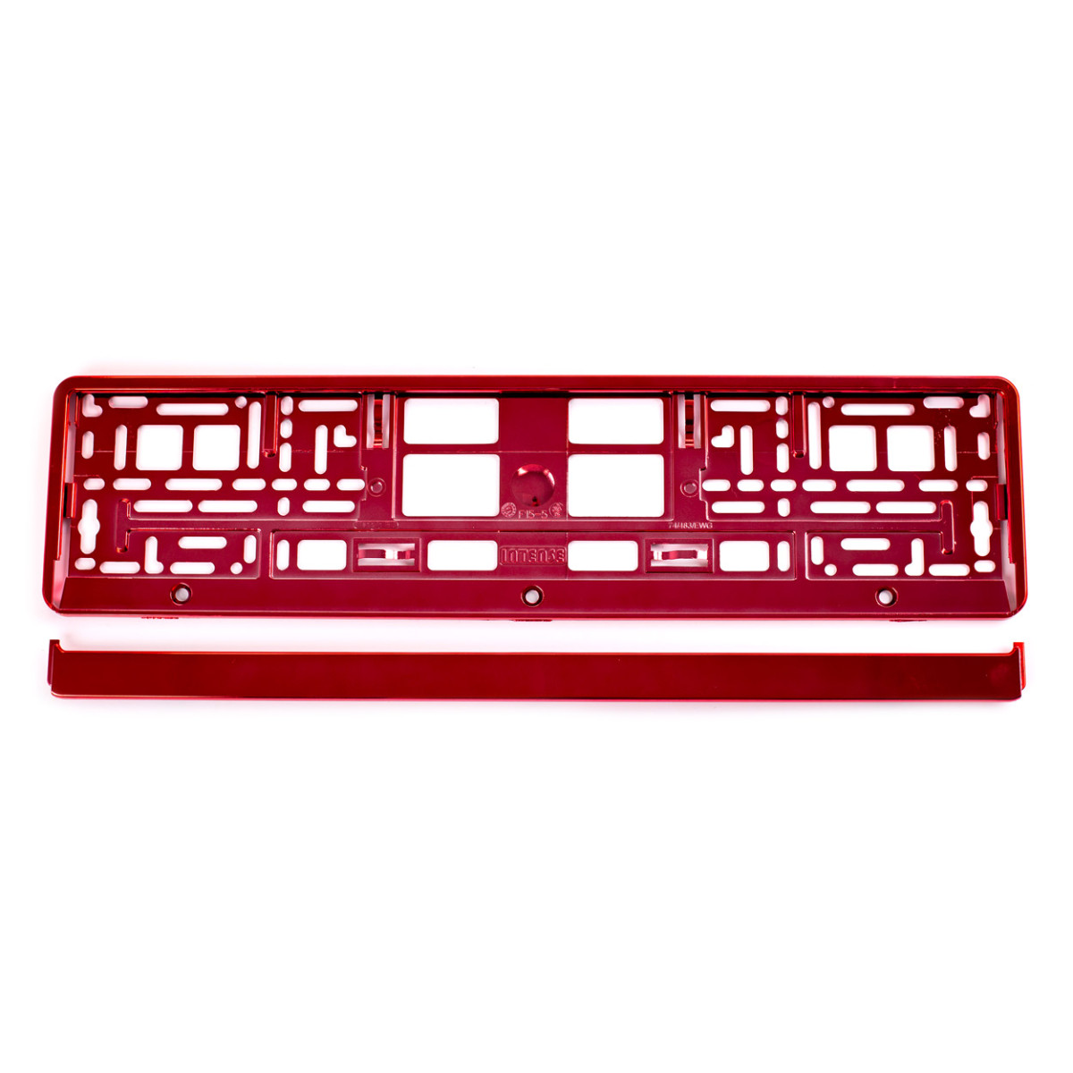 Kennzeichenhalter – metallisch rot, AMIO-03171