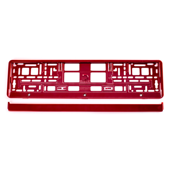 Kennzeichenhalter – metallisch rot, AMIO-03171