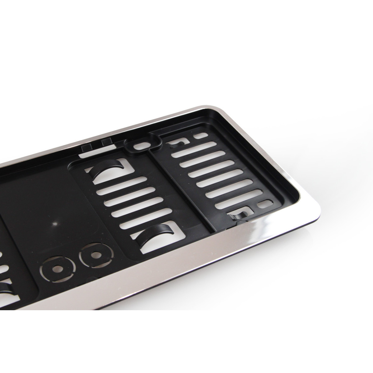 Kleiner Kennzeichenhalter – Schwarzchrom, USA, AMIO-02109