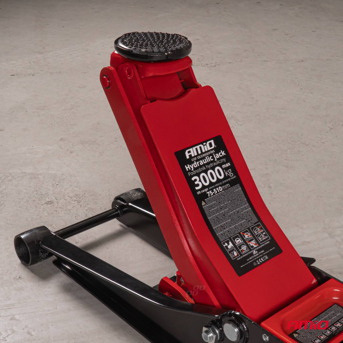Flache hydraulische Hebebühne 3000 kg, 75–510 mm, CE, AMIO-04215