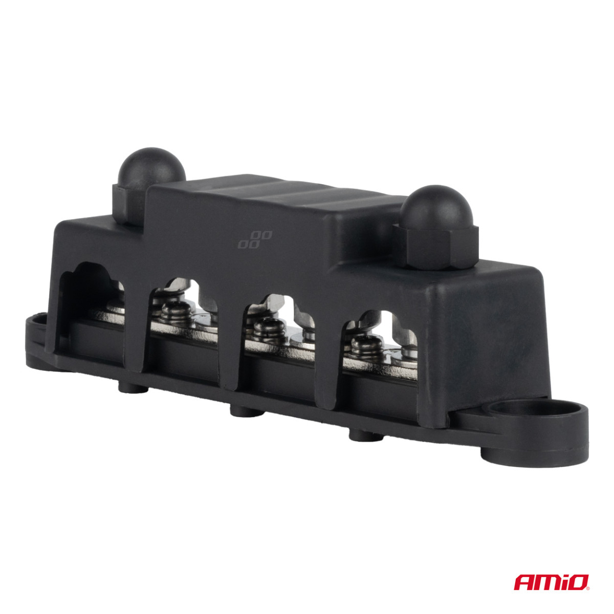 Stromverteilerblock mit Minuspol und 4 M10-Schrauben, Sammelschiene 12/24/48 V 250 A, AMIO-03811